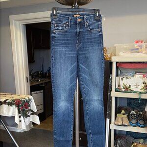 MOTHER High Waisted Looker Jeans Size 25 Teaming Up Wash skinny